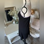 Dolls Kill Madrag black ribbed babydoll pink strap mini slip dress nighty pjs small Photo 2