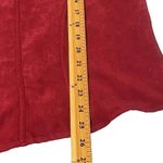 Polo AVENUE Woman’s Plus 26/28 Red Velour button down long sleeve Top Blouse Photo 10