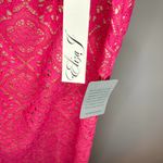 Eliza J NWT Sleeveless Lace Scalloped Hem Shift Dress In Hot Pink Size 0 Photo 6