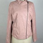 Anthropologie  Ett:Wa Pink Faux Leather Asymmetric Jacket Photo 0