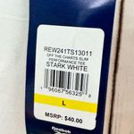 Reebok Women's Short Sleeve Off The Charts Slim Performance Stark White Tee Sz L Photo 2