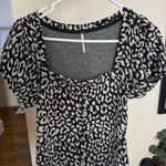 Free People  Cheetah Print Top Puff Sleeve Photo 0