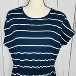 Women's Navy with White Stripes Short Photo 1