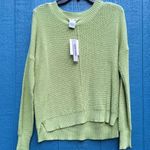 Sweet Romeo NWT Green Knit Pullover Sweater M Cozy Lounge Winter Top Long Sleeve Photo 2