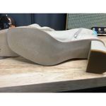 Free People  Sienna Bootie Women's 9.5 White Leather Side Zipper Block Heel Boots Photo 7