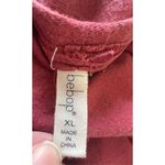 Bebop  Pale Red Soft Warm Long Sleeve Mini Dress With Front Pocket Photo 1