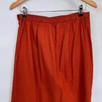Requirements Vintage  Maxi Skirt Womens Medium Orange Linen Boho Western Beaded Photo 6