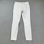 Old Navy  Jeans Women White Rockstar Super Skinny Ankle Ripped Distressed Raw Hem Photo 1
