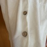 FAHERTY Cabana Towel Terry Top Short Sleeve Button Up Egret White Size Small Photo 6