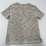 Anthropologie  Postmard Top Womens Small Tweed Textured Short Sleeve Zipper Photo 1