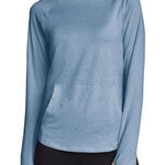 Eddie Bauer  Active Funnel Neck Pullover Hoodie Athletic‎ Top Blue Size M Photo 0