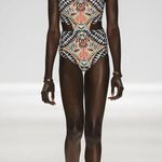 Mara Hoffman Cosmic Fountain Lace Up Cut Out One Piece Swimsuit Bathing Suit Photo 2