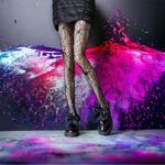 Gothic‎ Spider Jacquard Out Sheer Tights Hollow Out Women’s Pantyhose One Size Black Photo 7