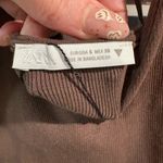 ZARA Chocolate Brown Ribbed Bodysuit Photo 3