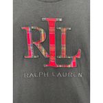 Ralph Lauren  Womens T-Shirt L Black RLL Red Plaid Logo Cotton‎ Photo 2