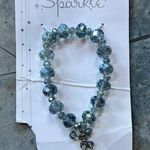 NWT sparkle charm bracelet. Blue with diamond snowflake Photo 0