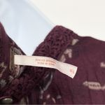 Free People Sweet Thing Paisley Print Tunic Top Swing Dress Lace Small Photo 7