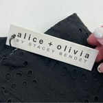 Alice + Olivia Ceresi Eyelet Bandeau Top Womens Size 6 Black Summer Spring NEW Photo 4