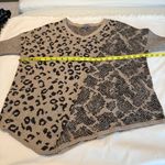 Democracy  Leopard Print Sweater Women’s Size Small Asymmetrical Hem Dolman Photo 8