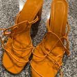 Billini Orange Chunky Strap Heels Size 8 Photo 1
