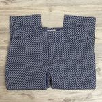 Coldwater Creek Blue & White Print Natural Fit Cropped Pants Size 12 Photo 1