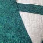 CAbi  5208 Bountiful Navy and Green Sheer Blouse Pullover shirt size XL Photo 6