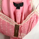 J.Crew Babydoll Pintuck Lace Trim Slip Dress Crepe de Chine Pink Satin XXS NWT Photo 4