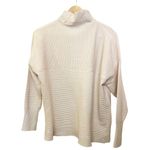 White House | Black Market Cream Mock Neck Ribbed Sweater Long Sleeves Large NEW Photo 1