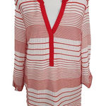 Sanctuary  Red and White Stripe Tunic NWT Size Medium Anthropologie Striped Top Photo 0