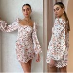 Acler Womens Dress Size US 4/AU 8 Mannock Terrazzo Gathered Pleated Satin Mini N Brown Photo 1