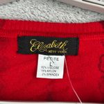 Elizabeth New York Cardigan Red Black Paisley Petite L Embellished Boho Chic Size undefined Photo 5