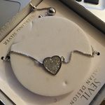 Sterling Silver COPY - Italian  Pave Heart Adj. Bracelet Photo 0