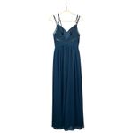 Azazie Maren Allure Bridesmaid Dress Formal Pine Green Blue Size 2 Wedding Photo 3