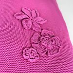 Amur Allegra crochet Floral Knit Midi pink pearl sleeveless pullover size large Photo 5