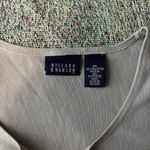 Hillard & Hanson Cream Fitted Tie Front T-Shirt V-Neck Drawstring Neckline SZ XS Photo 11