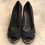 American Eagle denim open toe wedges Women’s Size 6.5 Photo 2