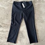 Alice + Olivia Alice L+Olivia Stacey Slim Pinstripe Ankle Pants in Navy/White Size 12 NWT $295 Photo 6