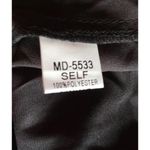 Minuet Short Black Chiffon Pleated Strapless Cocktail Dress w Rhinestones M NEW Photo 7