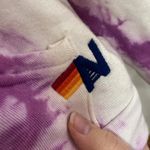 Aviator Nation  hand dyed white and purple tie dye raw neck hoodie size XS Photo 8