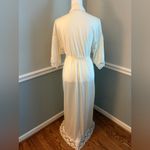 Vintage Olga Collection Long Nylon Lace Ivory Robe Style 94076 Small Photo 2