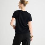 J.Crew  Cashmere Relaxed T-Shirt in Black, Size XXS Photo 1