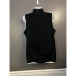 Lands' End  Vest Womens Medium Black Fleece Full Zip Sleeveless Jacket Outdoor Photo 3