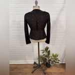 Diane Von Furstenberg  Maya Pebble Lace and Leather Black Button and Zip Blazer Photo 12
