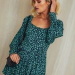 Charlie Holiday Leopard Print Long Sleeve Square Neck Romper 4 Photo 0