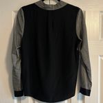 Joie  Women’s Gray and Black Long Sleeve Button Down Blouse Size S Photo 4