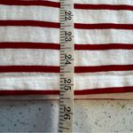 Talbots Red White Striped Holly Berry Embellished Holiday Top 100% Cotton Large Photo 5