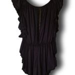 Victoria's Secret Vintage  union made black lace ruffles romper medium nwt Photo 0