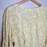 ASTR  The Label Yellow Blue Floral XL Peplum Blouse Photo 8