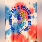 Disney  Toy Story Tie Dye Pull Over Sweatshirt Pink Blue White XS Photo 5