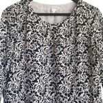 Club Monaco  Silk Dress 4 Black White Whimsical Floral Fairy‎ Boho Cottagecore Photo 3